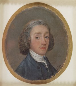 Púderezett hajú fiatal férfi portréja alkotó: Thomas Gainsborough