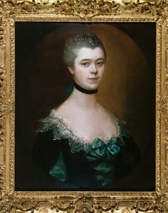 Sussex grófnőjének portréja, mellhosszú, kék színű ruhában, fekete homlokzattal alkotó: Thomas Gainsborough