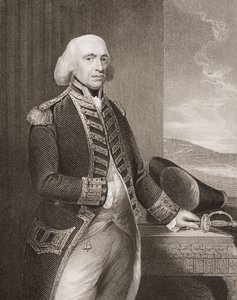 Richard Howe, 1st Earl Howe, illusztráció az „Anglia tengeri és szárazföldi csatái” című művéből. Williams ezredes alkotó: Thomas Gainsborough