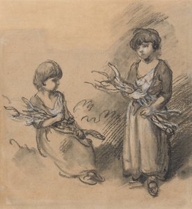 Tanulmányok gallyakat hordozó lányokról alkotó: Thomas Gainsborough