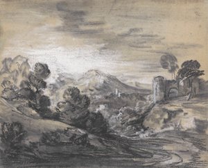 Erdős táj a várral alkotó: Thomas Gainsborough