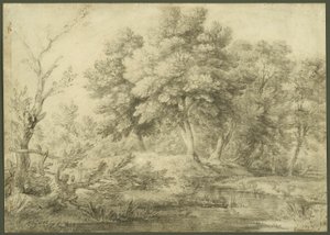 Erdős táj a patakkal alkotó: Thomas Gainsborough