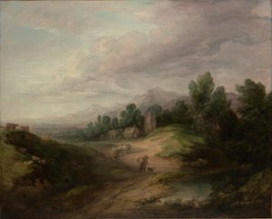 Fás hegyvidéki táj alkotó: Thomas Gainsborough
