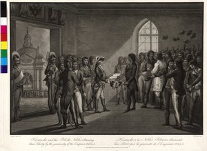 Tadeusz Kosciuszko és a lengyel arisztokraták I. Pál cártól visszakérik szabadságukat