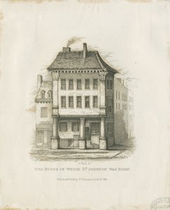 Lichfield – Dr. Johnson születési helye: metszet (matricás), nd [c 1831] (nyomtatás) alkotó: Thomas George Lomax