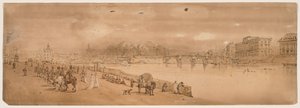 Válogatás a húsz legszebb kilátásból Párizsban, 1802. alkotó: Thomas Girtin