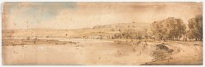 Válogatás a húsz legszebb kilátásból Párizsban, 1802. alkotó: Thomas Girtin