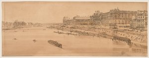 Válogatás a húsz legfestőibb párizsi kilátásból: A Louvre és a Tuilleries-híd kilátása a Pont Neufról alkotó: Thomas Girtin