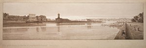 Válogatás a húsz legfestőibb párizsi kilátásból: Chaillot falu kilátása stb. a Pont de la Concorde-ból alkotó: Thomas Girtin