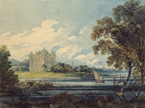 Duff House, Banff, 1794 (akvarell, néhány karcolással, grafit jelzésekkel) alkotó: Thomas Girtin