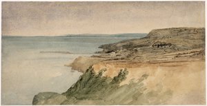Lyme Regis, Dorset, 1797 körül (wc ceruzával texturált papíron) alkotó: Thomas Girtin