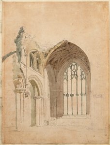 Melrose Abbey: A keleti ablak, 1770-es évek alkotó: Thomas Girtin