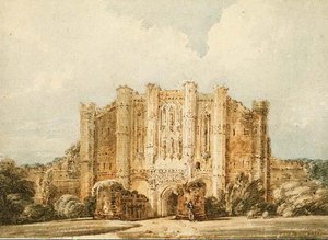 PD.52-1966 Thornton Abbey, Lincolnshire nyugati képe, 1794 körül (akvarell és ceruza papíron) alkotó: Thomas Girtin