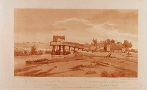 Die Wassermühle über der Brücke bei Charenton alkotó: Thomas Girtin