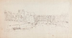 Kilátás a Pont St. Michelre a Pont Neufról alkotó: Thomas Girtin