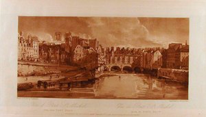 Ansicht der Pont St. Michel vom Pont Neuf aus alkotó: Thomas Girtin