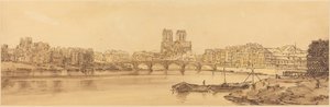 Pont de la Tournelle és Notre Dame kilátása az Arsnelből: pl.11 alkotó: Thomas Girtin