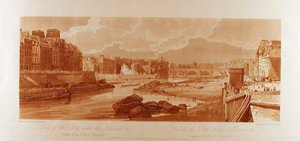 Ansicht der Stadt mit dem Louvre &c vom Pont-Marie aus gesehen alkotó: Thomas Girtin