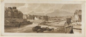 Kilátás a városra a Louvre-ral stb., Pont Marie-ból, Párizs legfestőibb kilátásainak húsz válogatásából alkotó: Thomas Girtin