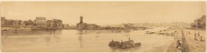 Chaillot falu látképe a Pont de la Concorde felől: 17. tábla alkotó: Thomas Girtin