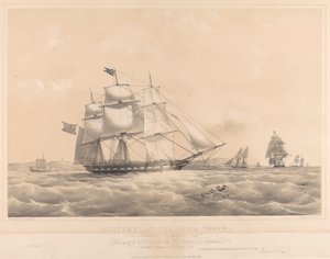 Clipperek a kínai kereskedelemben: a Sólyom és más klipperek a kínai partokon. alkotó: Thomas Goldsworth Dutton