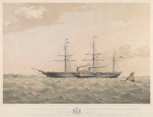 A Nyugat-indiai Királyi Postatársaság gőzhajója, az "Orinoco". alkotó: Thomas Goldsworth Dutton