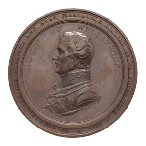 Érem Wellington és Blücher emlékére Waterlooban, 1815 (bronz)