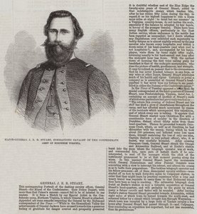 J E B Stuart vezérőrnagy, az Észak-Virginia Konföderációs Hadsereg lovasságának parancsnoka