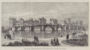 A királyi jubileumi kiállítás, Newcastle-on-Tyne, a régi Tyne-híd