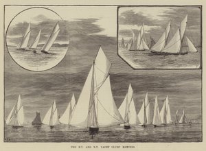 A Royal Thames és a New Thames Yacht Clubs mérkőzései alkotó: Thomas Harrington Wilson