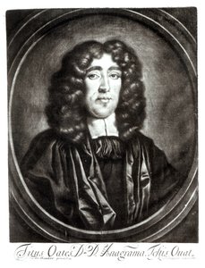 Titus Oates (1649-1705) portréja, R. Thompson metszete alkotó: Thomas Hawker