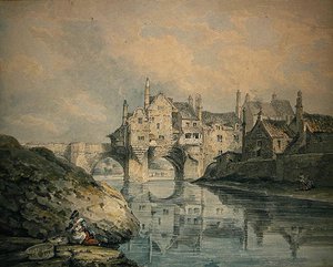 Elvet Bridge, Durham (akvarell papíron)