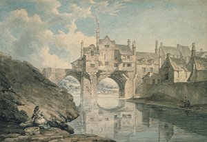 Elvet Bridge, Durham, 18. század (wc és ceruza papíron)