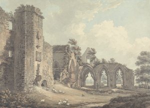 A Lincluden College romjai, Dumfries közelében alkotó: Thomas Hearne