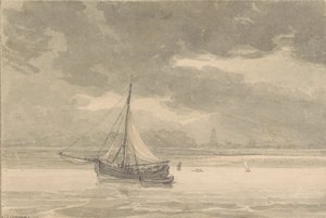 A Temze a Greenwich-i Ship Inntől alkotó: Thomas Hearne