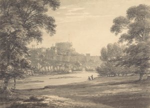 Windsori kastély az Eton játékterekről alkotó: Thomas Hearne