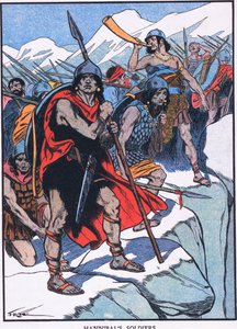 Hannibál katonák (színes litográfia) alkotó: Thomas Heath Robinson