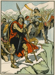 Hannibál katonái (színes litográfia) alkotó: Thomas Heath Robinson