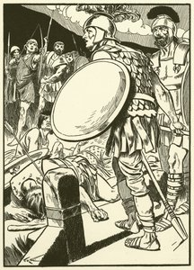 Horatius a hídnál (metszet) alkotó: Thomas Heath Robinson