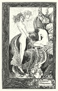 Perseus és Androméda (litográfia) alkotó: Thomas Heath Robinson