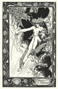 Perseus és a Gorgók (litográfia) alkotó: Thomas Heath Robinson