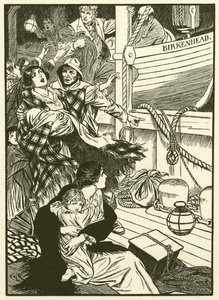 A nők és gyermekek megmentése (metszet) alkotó: Thomas Heath Robinson