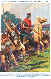 Caesar életének döntő pillanata, illusztráció a "Newnes
