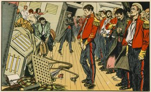 A Birkenhead hősei (színes litográfia) alkotó: Thomas Heath Robinson