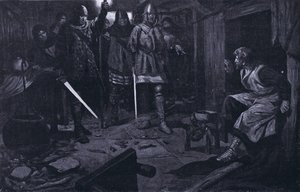 William Wallace elfogása AD1305 (litográfia) alkotó: Thomas Heath Robinson