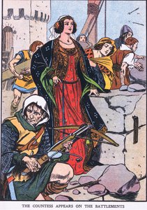 A grófnő megjelenik a csatatéren (színes litográfia) alkotó: Thomas Heath Robinson
