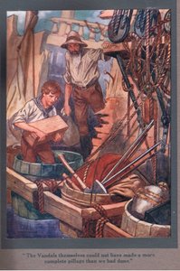 Maguk a vandálok sem tudtak volna teljesebb fosztogatást végezni, mint mi (színes litho). alkotó: Thomas Heath Robinson
