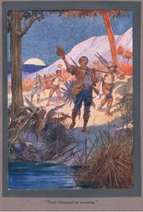 Este visszatértek (színes litográfia) alkotó: Thomas Heath Robinson