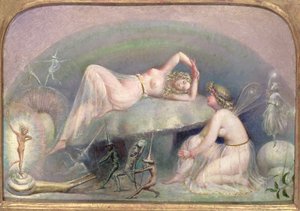 Gombán pihenő tündér, 1860 körül