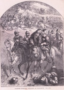 Hampden halálosan megsebesült Chalgrove-ban i.sz. 1643-ban alkotó: Thomas Henry Nicholson